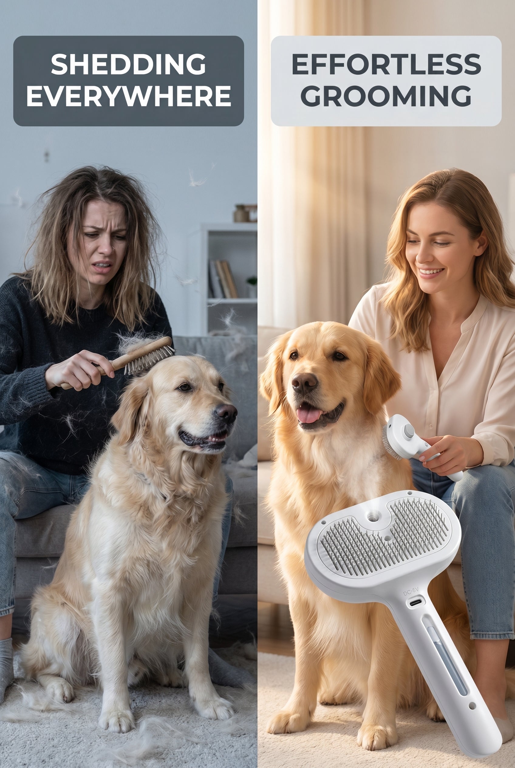 Pet Hair Spray Brush