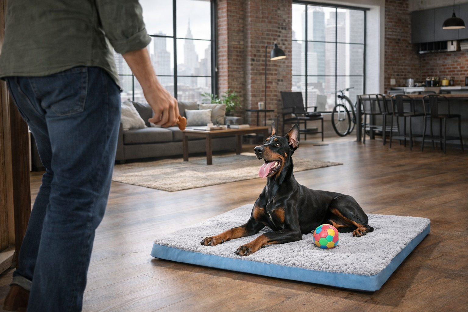 ROKHY Dog Beds Large Sized Dog 36 Inch Comfort Dog Crate Bed pad Washable Anti-Slip & Ultra Soft Pet Sleeping Mat for Large DogsUp to 70 lbs 36" x 23"Light Blue