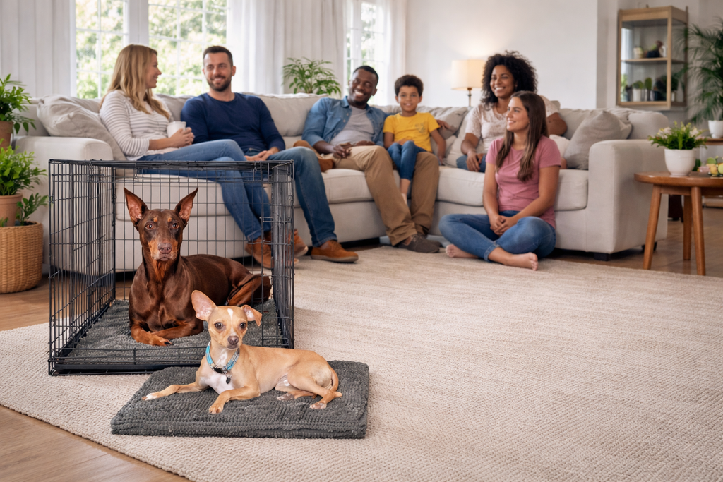 Soggy Doggy Crate Mate Dog Bed Microfiber Chenille Dog Mats Comfy Dog Mats for Sleeping & Drying Ultra-Absorbent Dog Beds & Furniture for Kennels or Crates Gray Small