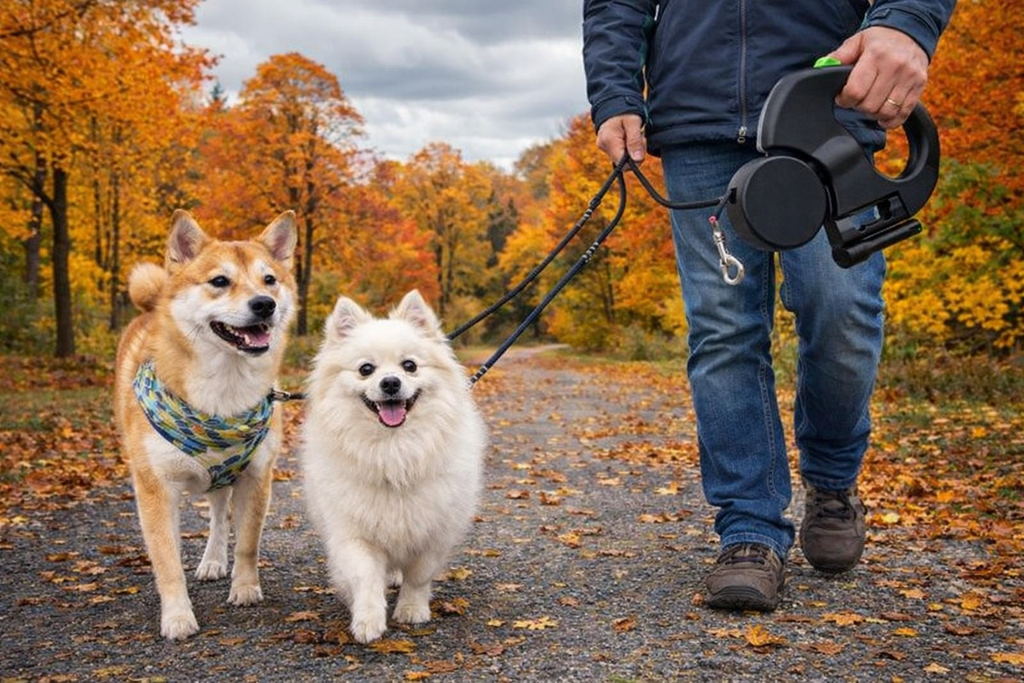 The Snug Hound Auto Double Dog Leash