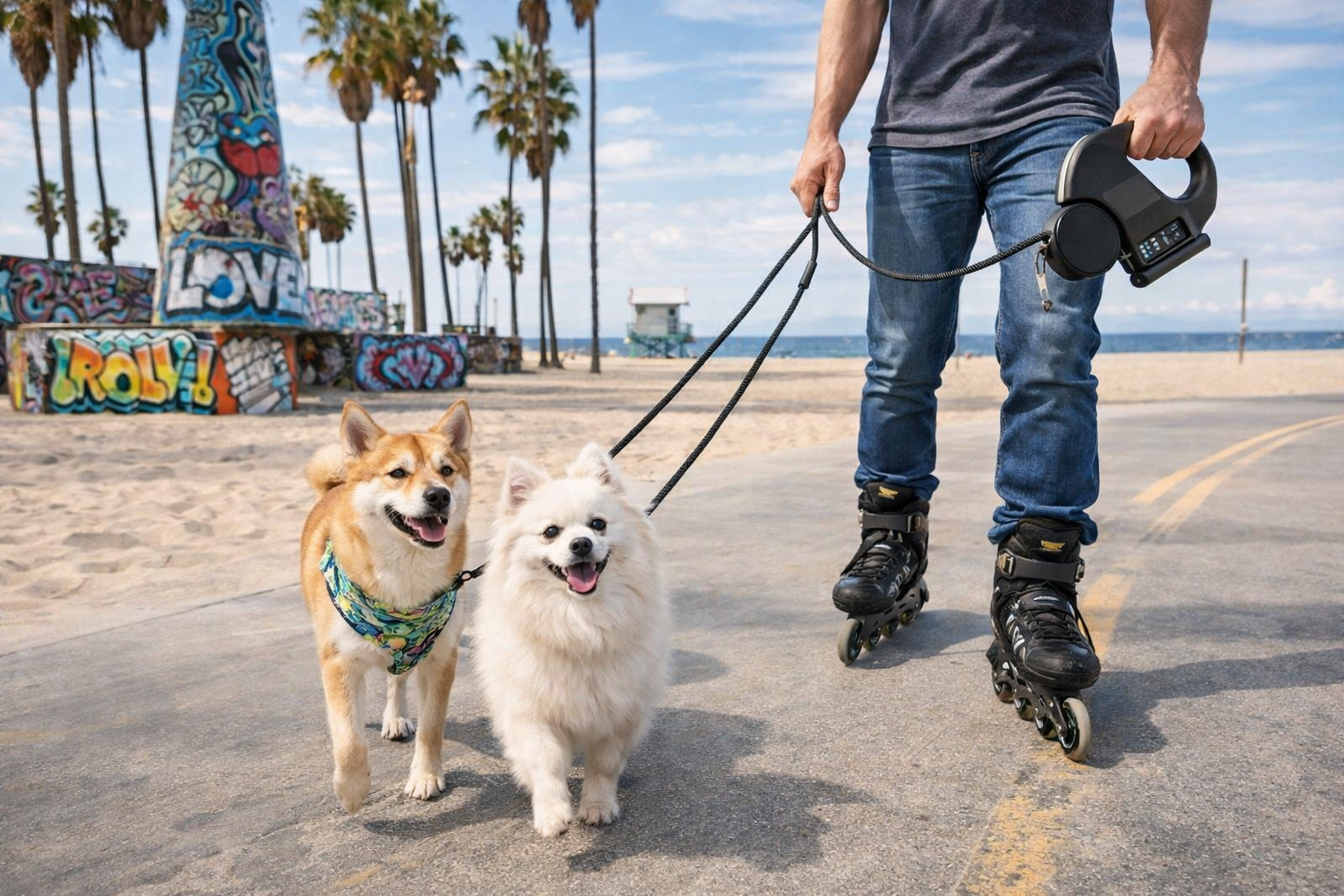Auto Double Dog Leash