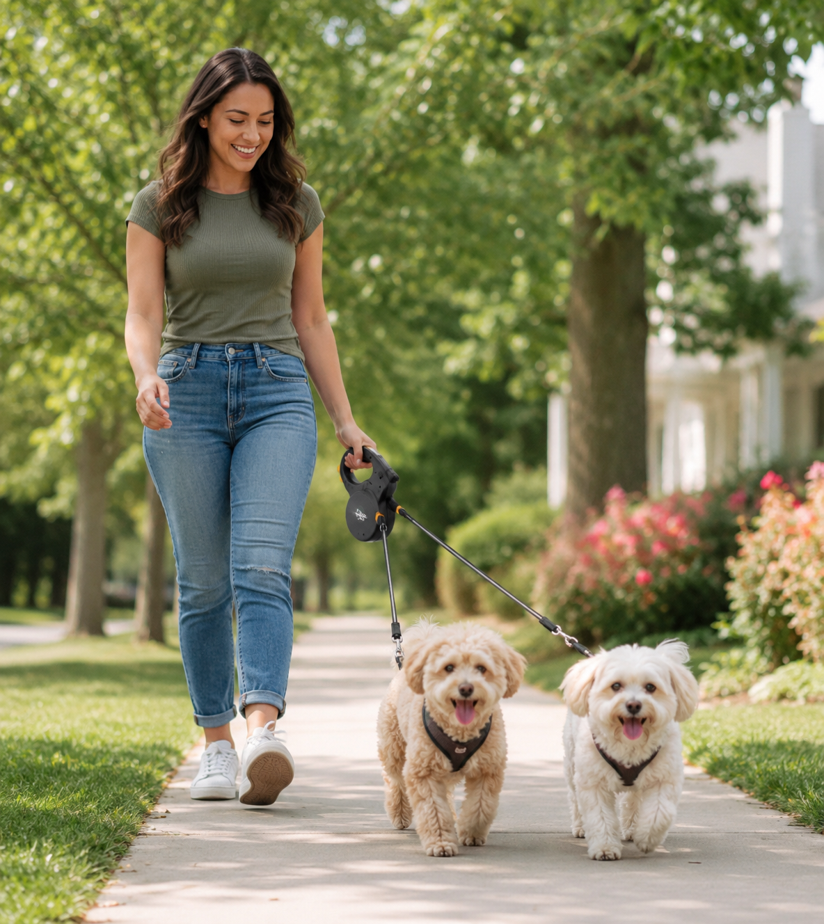 Auto Double Dog Leash